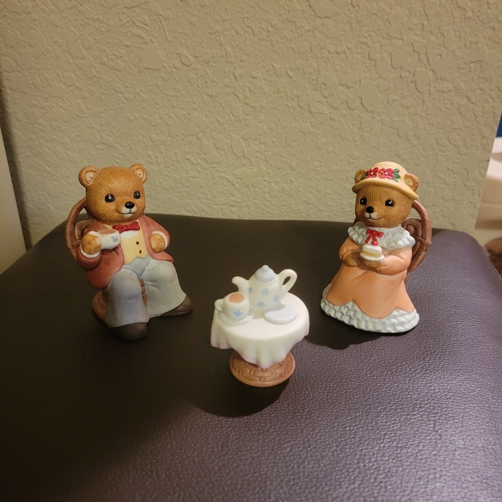 Home interiors Teatime Bears Ceramic Figurines